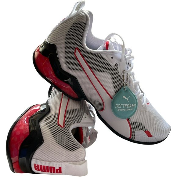 Men’s Sneakers Size 11.5 PUMA CELL VALIANT White/Red/Grey SoftFoam 19405501 main image 4